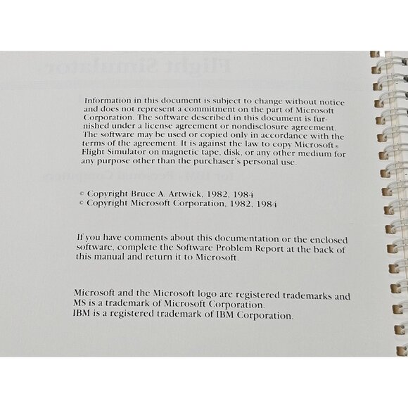 VTG 1984 Microsoft Flight Simulator Information Manual Flight Handbook IBM PC - Picture 6 of 15